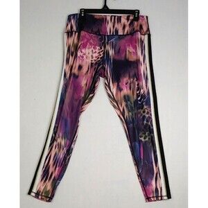 BEBE SPORT  Pants Womens Size‎ 1X Multicolor Abstract Print Stretch Activewear
